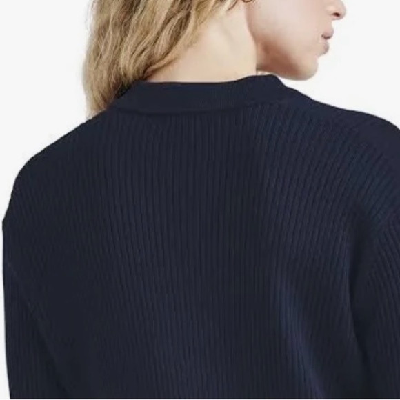 Splendid Navy Ribbed Button-Up Cardigan - XS - Picture 2 of 4